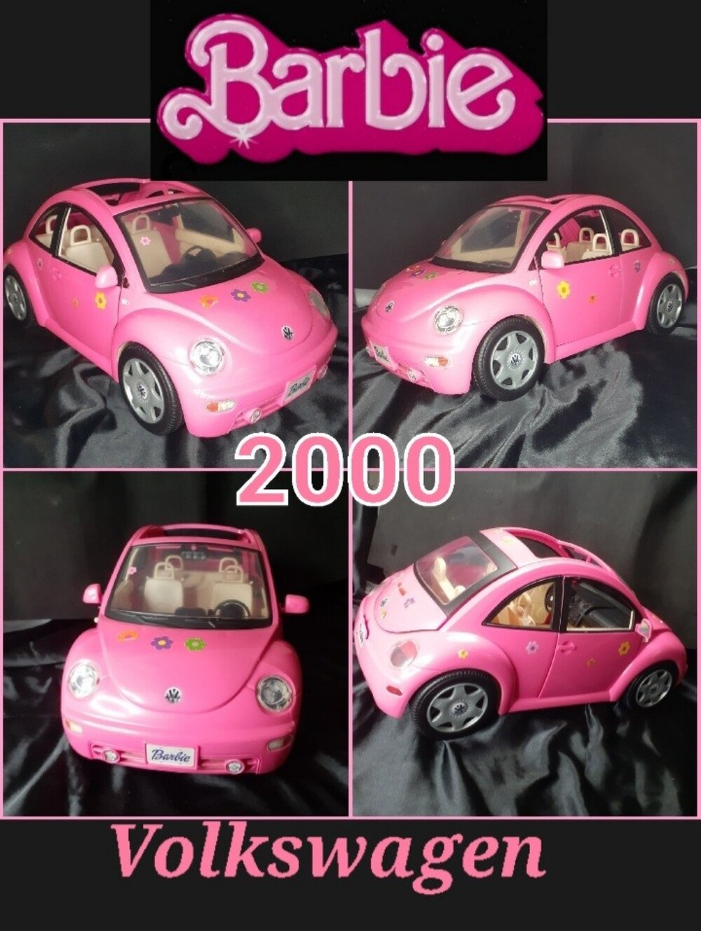 LOW MILES 2000 Pink Barbie Volkswagen Beetle Car 17" NEW POSH CUSTOMERS SAVE $15